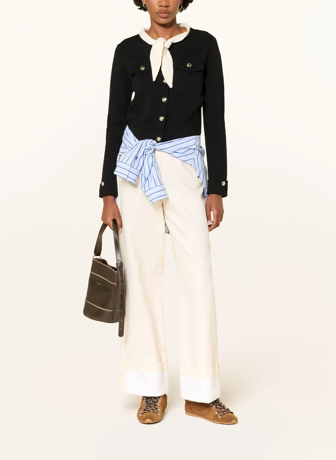 Claudie Pierlot  탈부착 가능한 카라 니트 자켓