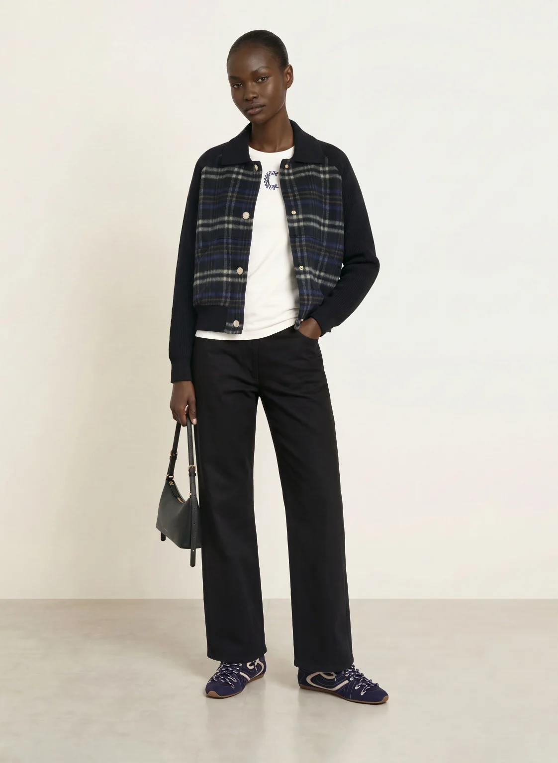 Claudie Pierlot  소재 믹스 자켓