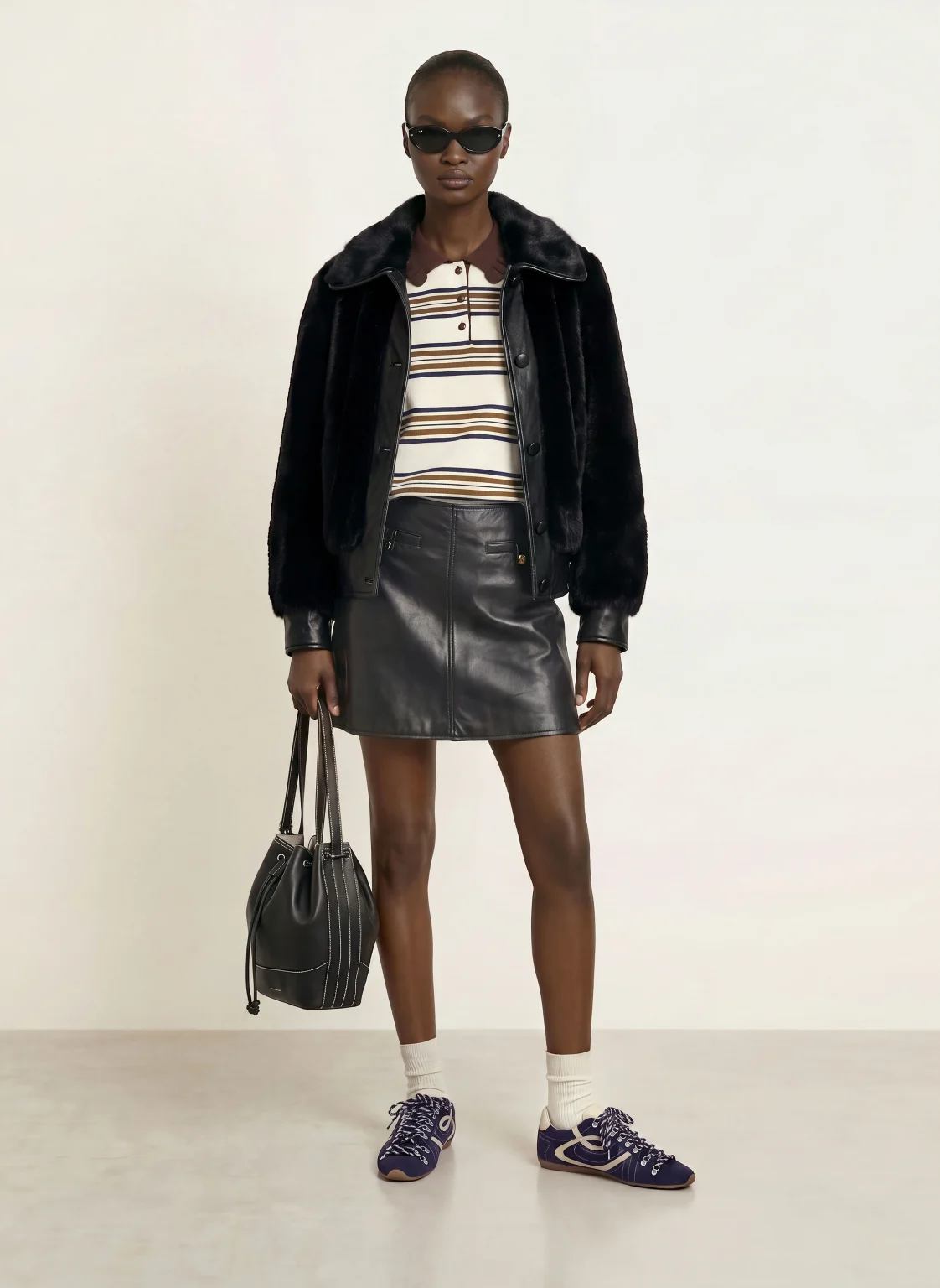 Claudie Pierlot  인조 모피 자켓