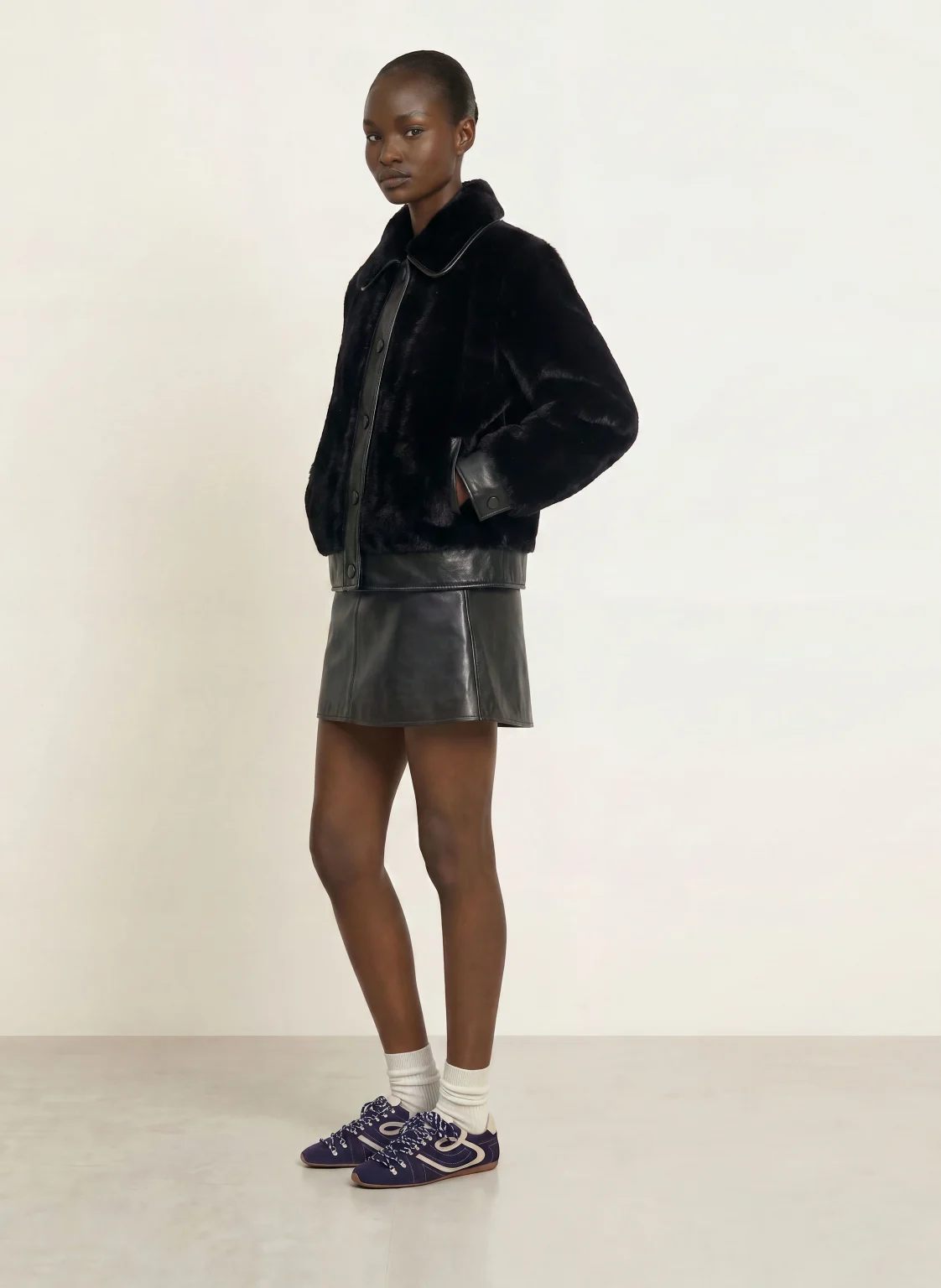 Claudie Pierlot  인조 모피 자켓