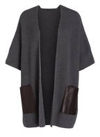 RIANI Strickhülle mit Ledertaschen, Farbe: ANTHRAZIT (Bild 1)