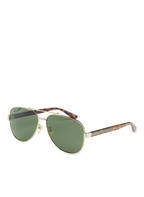 GUCCI Sonnenbrille GG0528S, Farbe: 009 - GOLD/ GRÜN (Bild 1)