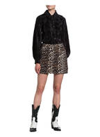 GANNI Jeansrock, Farbe: SCHWARZ/ BEIGE/ CAMEL (Bild 1)