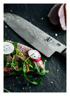 KAI Knife SANTOKU TDM-1702, Color: DARK BROWN/ SILVER (Image 1)