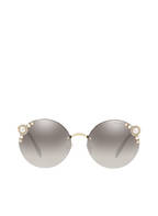 MIU MIU Sonnenbrille MU 52TS, Farbe: VW75O0 - DUNKELGRAU/ GRAU VERLAUF VERSPIEGELT (Bild 1)