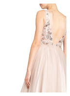 unique Abendkleid mit Pailletten- und Schmucksteinbesatz , Farbe: NUDE (Bild 1)