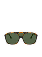 Persol Sonnenbrille PO 3223S, Farbe: 1052P1 - HAVANA/ DUNKELGRÜN (Bild 1)