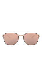 BVLGARI Sunglasses Sonnenbrille BV5050, Farbe: 20134Z - MATT SCHWARZ/ ROSÉ VERSPIEGELT (Bild 1)