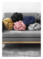 DESIGN HOUSE Stockholm Decorative cushion KNOT, Color: PINK (Image 1)