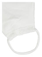 OLVI'S Mund- und Nasenmaske mit Spitzenbesatz, Farbe: WEISS (Bild 1)