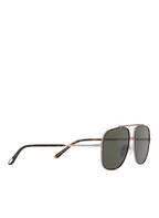 TOM FORD Sonnenbrille FT0693 BENTON, Farbe: 4240J1 - SILBER/ HAVANA/ GRÜN (Bild 1)