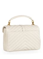 SAINT LAURENT Handtasche COLLEGE MEDIUM, Farbe: CREME (Bild 1)
