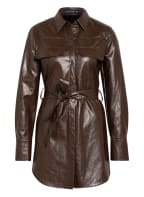 LUISA CERANO Hemdbluse in Lederoptik, Farbe: BRAUN (Bild 1)
