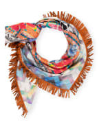 MALA ALISHA Dreieckstuch MOSAIK TRIANGLE mit Seide , Farbe: ORANGE/ BLAU/ ROSA (Bild 1)