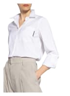 BRUNELLO CUCINELLI Hemdbluse mit Schmucksteinbesatz, Farbe: WEISS (Bild 1)