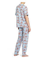 mey Schlafshirt Serie AMALIE , Farbe: HELLBLAU/ WEISS/ DUNKELROT (Bild 1)