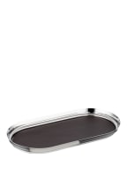 GEORG JENSEN Tablett MANHATTAN, Farbe: SILBER/ DUNKELBRAUN (Bild 1)