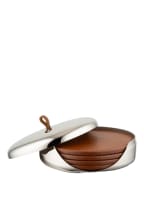 GEORG JENSEN Set of 4 leather coasters SKY, Color: SILVER/ COGNAC (Image 1)