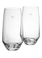 JOOP! Set of 2 tall drinking glasses SINGLE CORNFLOWER, Color: WHITE (Image 1)