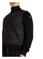 MONCLER Sweatjacke im Materialmix, Farbe: SCHWARZ (Bild 1)