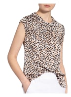 comma Blusenshirt , Farbe: WEISS/ CAMEL/ SCHWARZ (Bild 1)