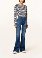 CLOSED Long sleeve shirt, Color: DARK BLUE/ WHITE (Image 1)