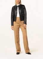 HUGO Leather jacket LASENA, Color: BLACK (Image 1)