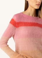 LUISA CERANO Sweater with mohair, Color: PINK/ RED/ CAMEL (Image 1)