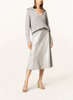 LUISA CERANO Skirt in leather look, Color: LIGHT GRAY (Image 1)