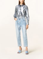 LUISA CERANO Hemdbluse in Metallic-Optik, Farbe: SILBER (Bild 1)