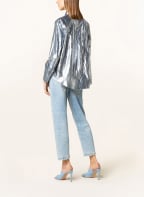 LUISA CERANO Hemdbluse in Metallic-Optik, Farbe: SILBER (Bild 1)