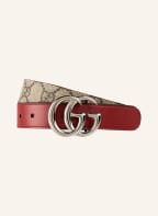 GUCCI Ledergürtel, Farbe: DUNKELROT/ BEIGE (Bild 1)