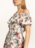 watercult Strandkleid SECRET GARDEN, Farbe: CREME/ HELLROT/ SCHWARZ (Bild 1)