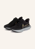 Nike Laufschuhe REACT INFINITY RUN FLYKNIT, Farbe: SCHWARZ/ GOLD (Bild 1)
