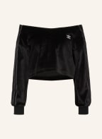 adidas Originals Cropped-Top aus Samt, Farbe: SCHWARZ (Bild 1)