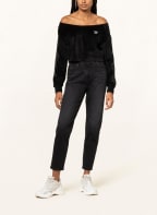 adidas Originals Cropped-Top aus Samt, Farbe: SCHWARZ (Bild 1)
