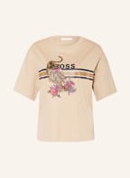 BOSS T-Shirt EVINA, Farbe: HELLBRAUN/ BEIGE/ DUNKELGRAU (Bild 1)