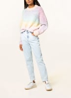 BOSS Pullover FAROLINA mit Alpaka, Farbe: TÜRKIS/ NEONPINK/ GELB (Bild 1)