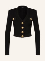 BALMAIN Cropped cardigan, Color: BLACK (Image 1)