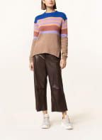 oui Pullover , Farbe: BLAU/ BEIGE/ HELLLILA (Bild 1)