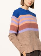oui Pullover , Farbe: BLAU/ BEIGE/ HELLLILA (Bild 1)