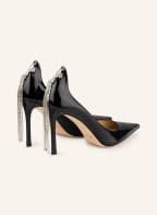 JIMMY CHOO Patent pumps SPRUCE 95 with decorative gem trim, Color: BLACK (Image 1)