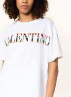 VALENTINO T-shirt with sequin trim, Color: WHITE (Image 1)