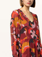 ESPRIT Collection Kleid , Farbe: DUNKELROT/ DUNKELGELB/ DUNKELGRAU (Bild 1)