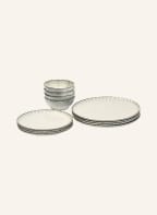 SERAX 4er-Set Schalen INKU , Farbe: WEISS/ BLAUGRAU/ BRAUN (Bild 1)