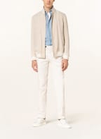 BRUNELLO CUCINELLI Lederblouson im Materialmix, Farbe: CREME (Bild 1)