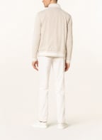 BRUNELLO CUCINELLI Lederblouson im Materialmix, Farbe: CREME (Bild 1)