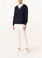 BRUNELLO CUCINELLI Cashmere sweater with silk, Color: DARK BLUE (Image 1)