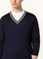 BRUNELLO CUCINELLI Cashmere sweater with silk, Color: DARK BLUE (Image 1)