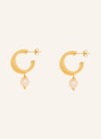 LOTT.gioielli Creolen CLASSIC, Farbe: GOLD/ WEISS (Bild 1)